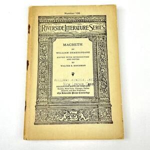Vintage 1931 Riverside Literature Series Macbeth Play Book